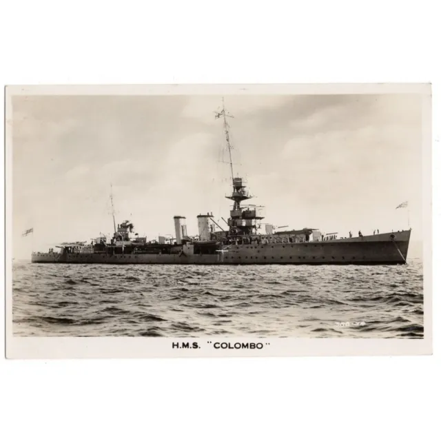 HMS COLOMBO Royal Navy C-Class Light Cruiser RP Postcard Unused