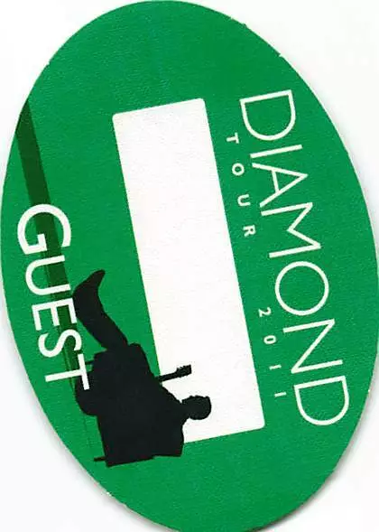 Neil Diamond Backstage Pass 2011 Green Guest Pass Variant