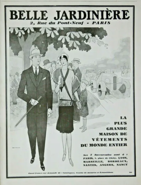 Publicité De Presse 1928 Belle Jardinière Grande Maison Du Vêtements - J.routier