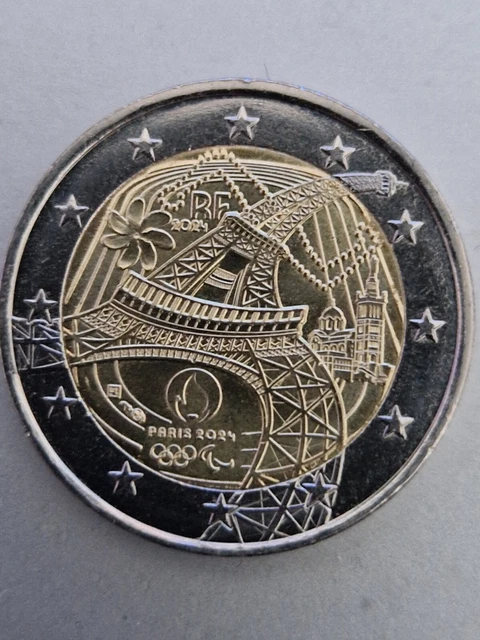 PIÈCE 2 EUROS jo 2024 JEUX OLYMPIQUES DE PARIS 2024 PIÈCE- COMMÉMORATIVE Neuve ! EUR 500,00