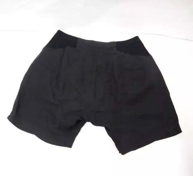 Helmut Lang Womens Trouser Dress Shorts 4 High Waisted Black Elastic Panel Wide 3