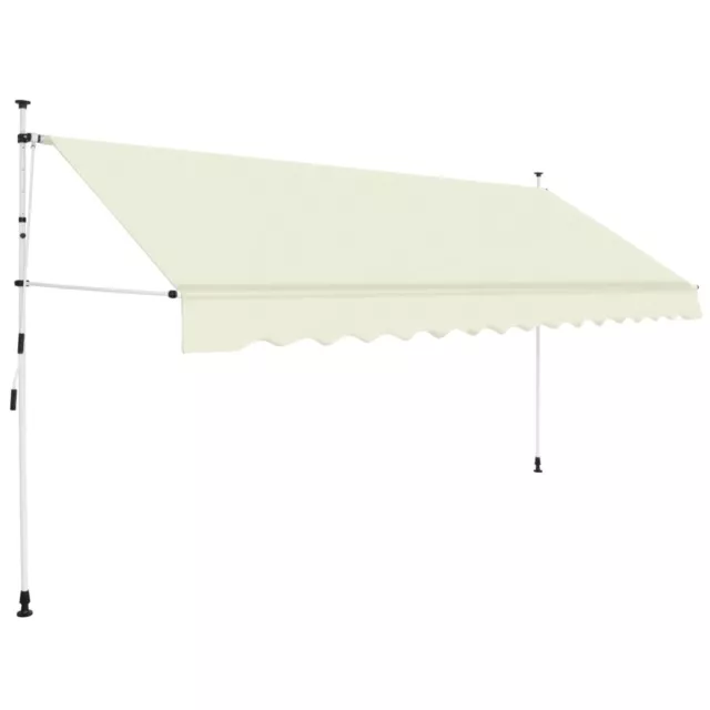 vidaXL Toldo retráctil de operación manual 350 cm crema