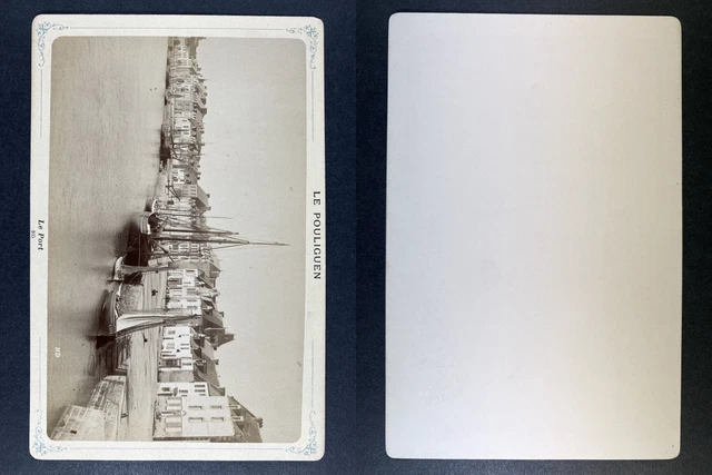 Tirage Albuminé Vintage – Le Pouliguen, Entrée Du Port – Circa 1875