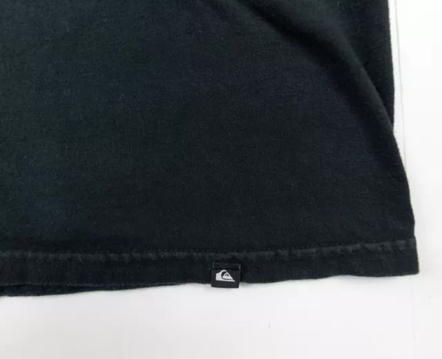 Quiksilver Shirt Mens XLarge Black Short Sleeve Adult Surf Brand Graphic Tee 3