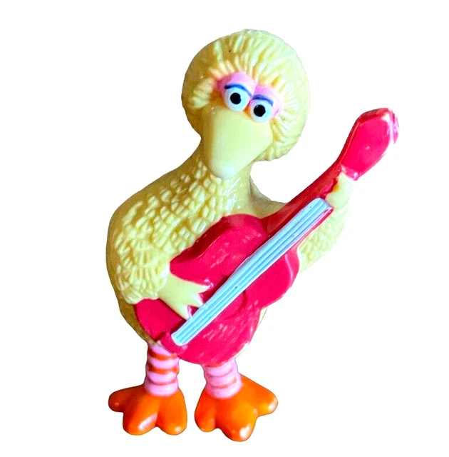 VTG Sesame Street Big Bird Guitar Muppets Figure Cake Topper PVC Jim Henson 1982