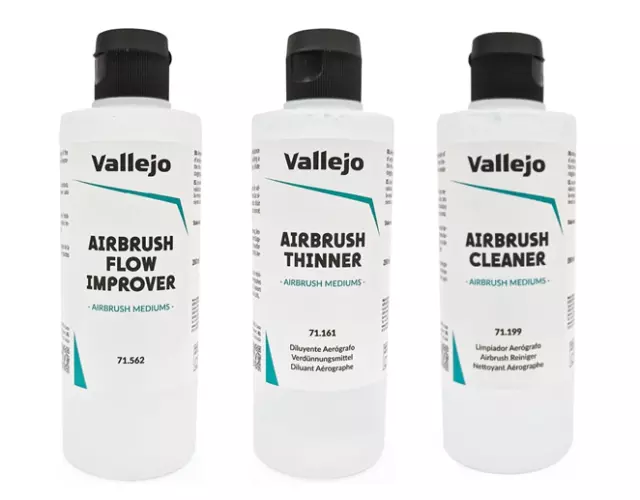 Airbrush Cleaner 200ml Vallejo Acrylic Paint Waterbased Model Air Non-Toxic NEW