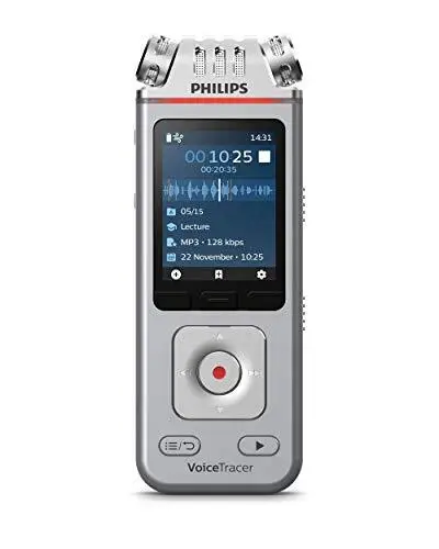 Philips DVT4110/00 Dvt4110 Voicetracer Digital Perp Audio Recorder 3mic Stereo