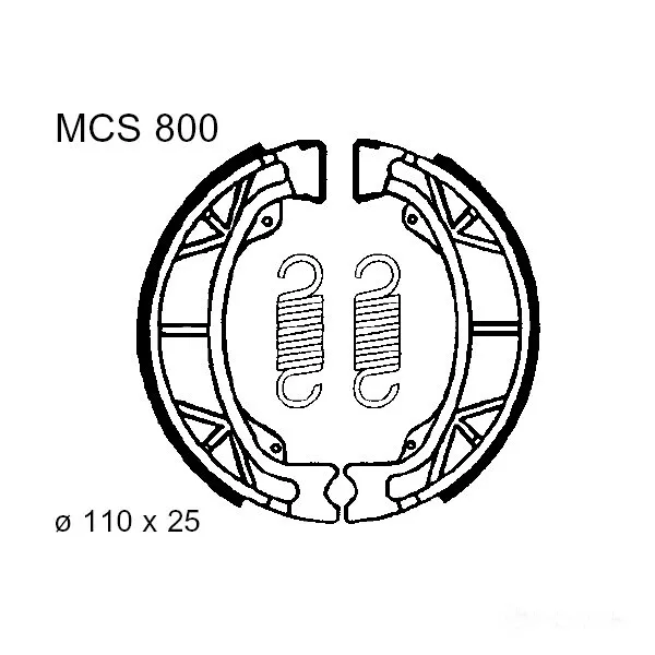 Bremsbacken vorne TRW MCS800 für Honda ST 50 G Dax Bj. 1970-1977