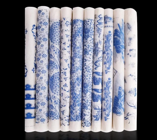 17 Estilo Calcomanías de Cerámica Cerámica Arcilla Transferencia Papel Flor Pájaro Patrón