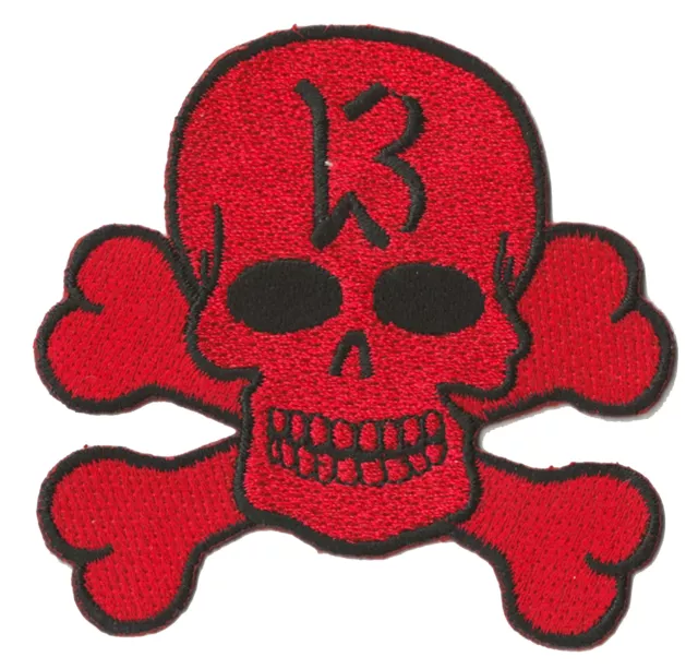 Patch écusson brodé hotfix thermocollant patche Skull 13 deco