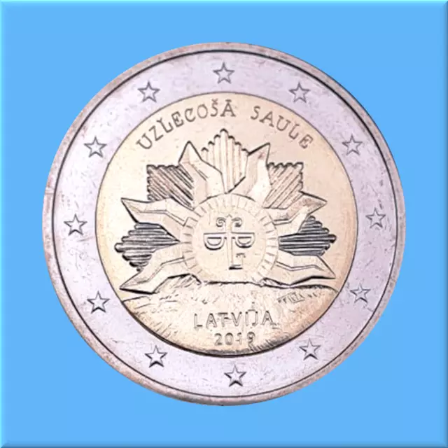 2 Euro Gedenkmünze Lettland 2019 - Aufgehende Sonne