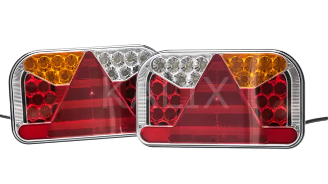 2x 12V/24V LED Rückleuchten LKW Heckleuchten Anhänger Rücklicht 6