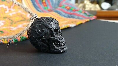 Old Tibetan Cast Skull Pendant on Cord …beautiful collection & accent piece 2