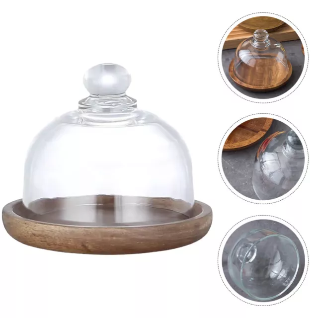 Glass Dessert Dome with Base & Cover Cake Stand-DT