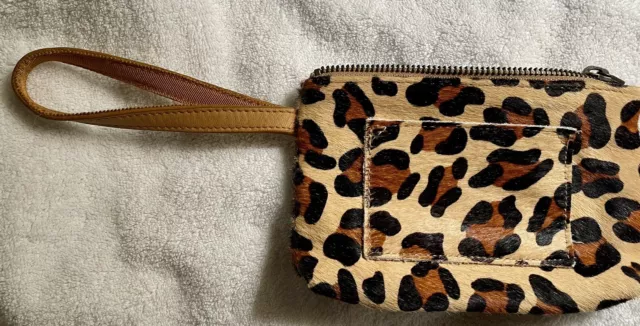 J. Crew Crewcuts NWOT calf hair Leopard Print Wristlet