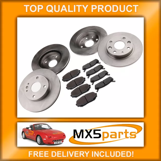 MX5 Brake Discs and Pads Full Front & Rear Set Mazda MX-5 Mk1 NA 1.6 1989>1998