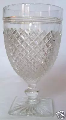 Hocking Glass Co. Miss America Crystal 10-Ounce Footed Water Goblet!