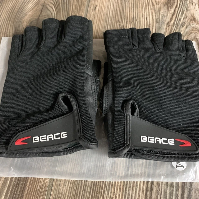 Beace Weight Lifting Gym Gloves With Anti-Slip Leather Palm For Workout Exercise