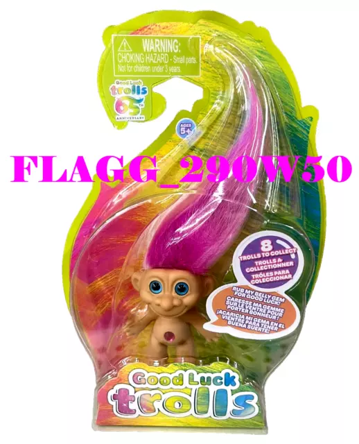 2024 Good Luck Trolls HEALING TROLL DOLL 2" Figure 65th Anniversary READ!!