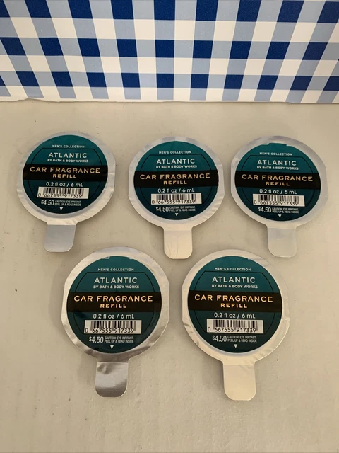Five (5) ~ Car Fragrance Refill ~ Scentportable ~ ATLANTIC ~ Bath & Body Works