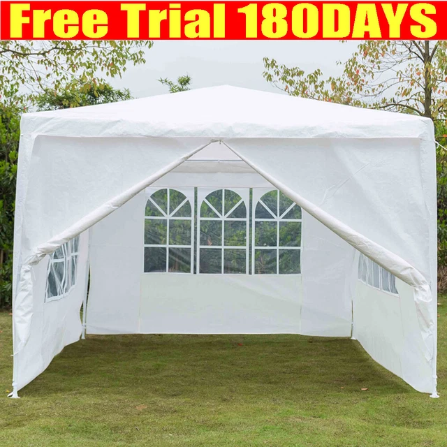 HEAVY DUTY GAZEBO with Sides 3m x 3m Marquee Canopy Waterproof Outdoor