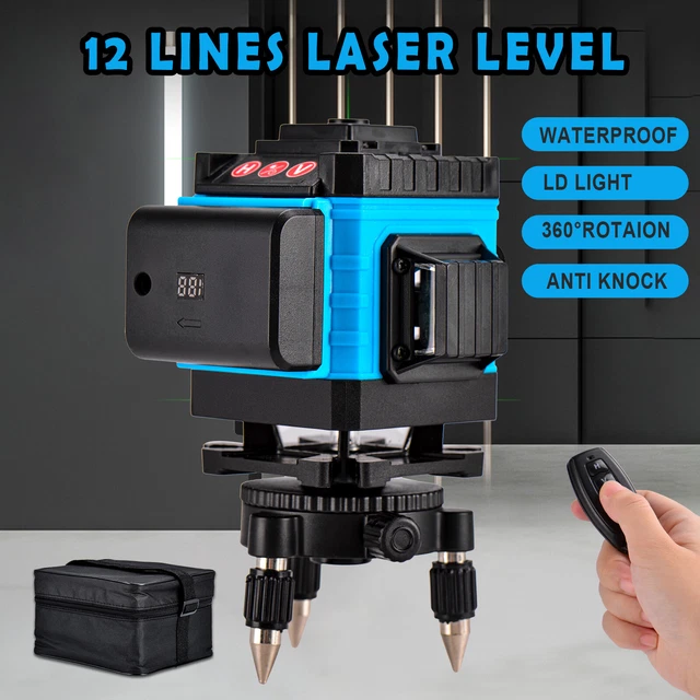 Ej.Life 360 Laser-Wasserwaage, 4D 16 Linien 3° Laser-Wasserwaage