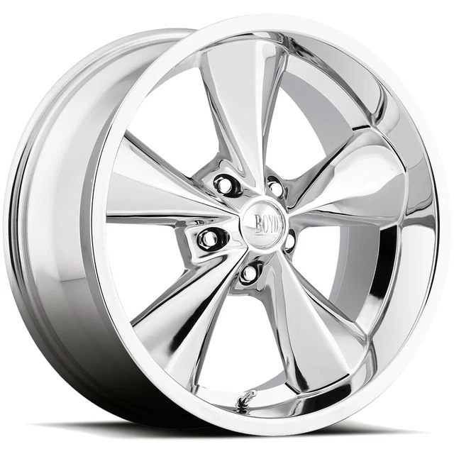Boyd Coddington BC1 Junkyard Dog 15x8 5x4.5" +0mm Polished Wheel Rim 15" Inch