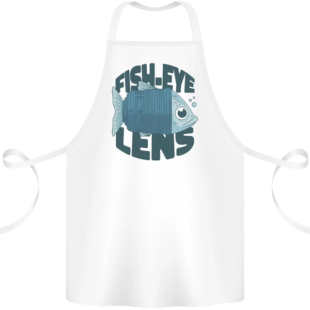 Fisheye Lens Funny Photography Photographer Cotton Apron 100% Organic