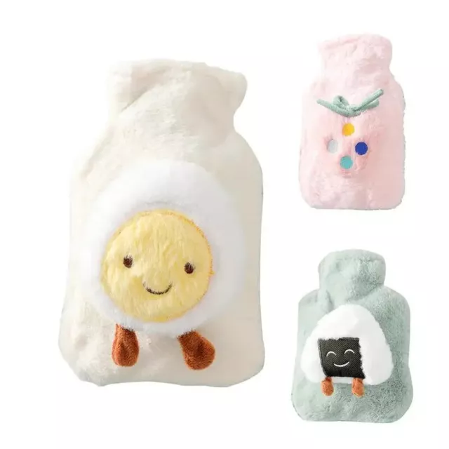 Bouillotte Anti-fuite, En Peluche Mignonne, Eau Chaude, Lavable, 3 Couleurs