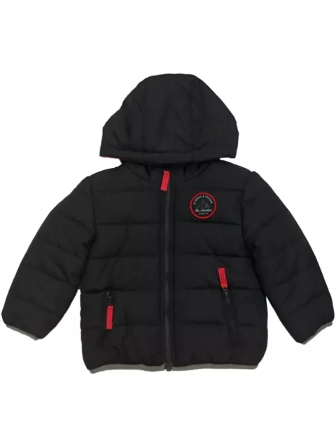 Carters Infant Boys Black Wind & Water Resistant Fleece Lined Puffer Jacket