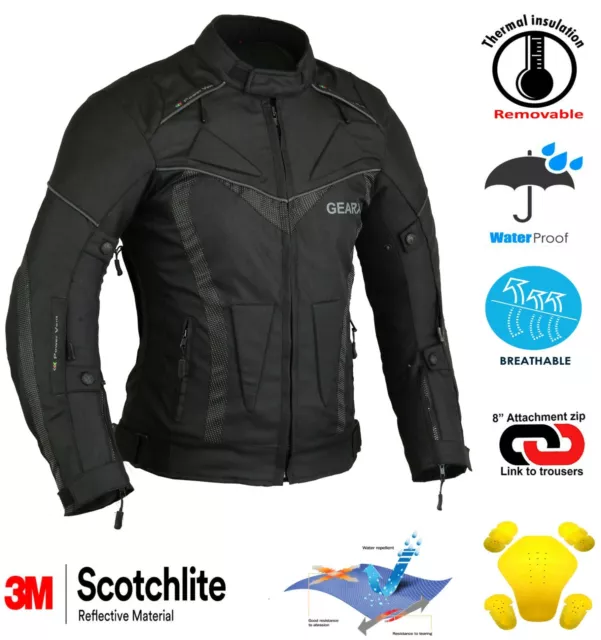 Aire Acondicionado Protección Motocicleta Chaqueta Impermeable Ce Armours