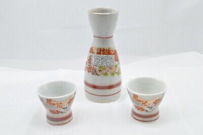 Cabilock Set di Sake in Porcellana Giapponese Tazze da tè in Ceramica Tradizionale Bottiglia Tokkuri Tazze in Ceramica Smaltata Tazze da tè Sake Ochoko Set 