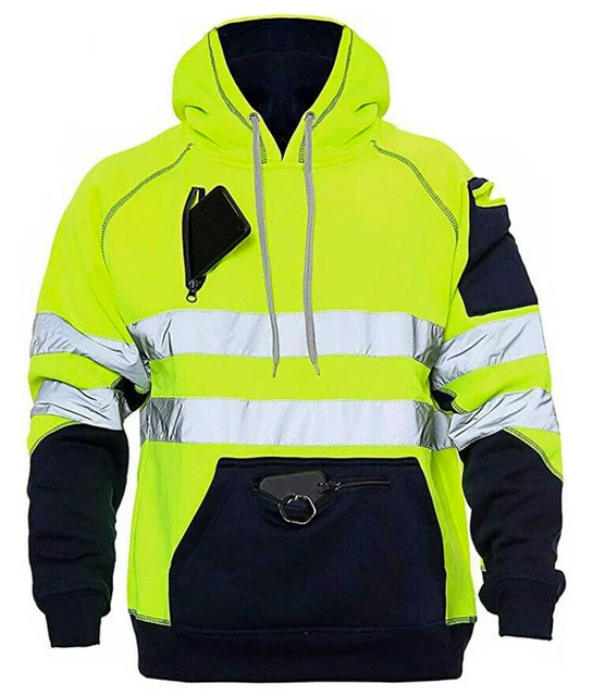 Giacca Antipioggia Alta Visibilità Hi Viz Vis – Impermeabile, Con Cappuccio, Reversibile, Taglie S-5XL, AK Imports - Foto 5