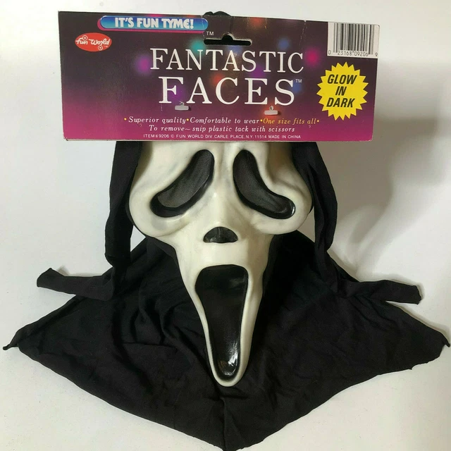 Tagged 1st Gen Fantastic Faces Scream (Peanut Eye) Ghostface Mask Fun World Div
