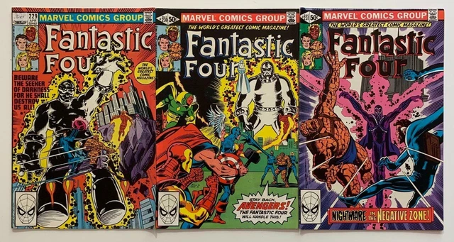 Fantastic Four #229 to #231 (Marvel 1981) 3 x FN + FN/VF Bronze Age classics