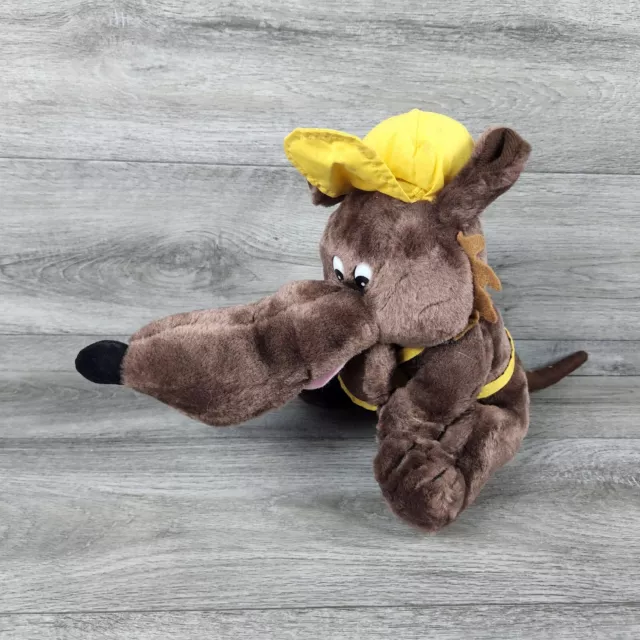 Fox 10" Plush Long Mouth Happy Big Nose Fox Hat and Apron Stuffed Animal Toy.