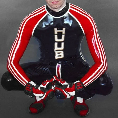 2019 lattice 100% gomma da corsa nero con catsuit rosso taglia uomo XXL