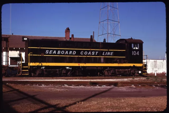 Original Rail Slide - SCL Seaboard Coast Line 104 Tampa FL 1-30-1976