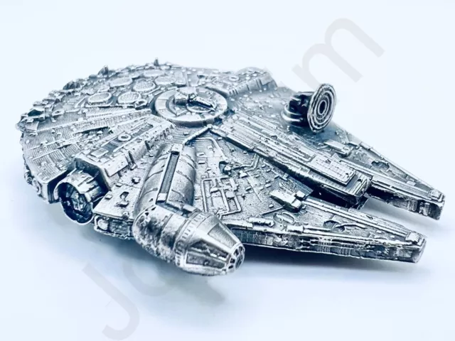 *[SALE] 3.1 oz Hand Poured Silver 999 Fine Millennium Falcon 3D Cast Bullion Art