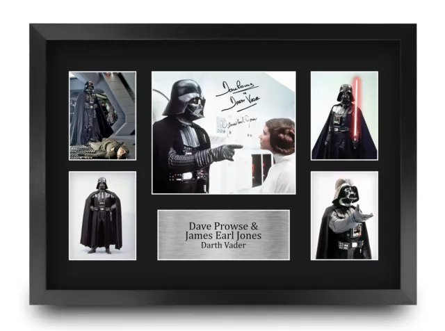 Dave Prowse & James Earl Jones Star Wars Darth Vader gerahmt A3 Druck eines Filmfans