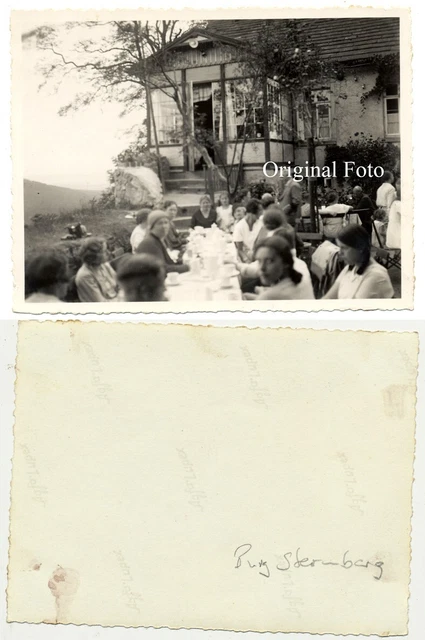 Orig. old photo 1929 castle Sternberg Extertal lip Lemgo detmold inn cafe