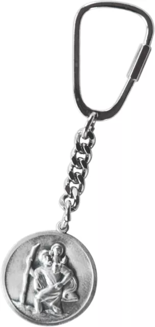 Christophorus Gute Fahrt Schlüsselanhänger Relief 3D Metall key ring Art. 201S