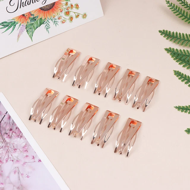 10 Stück Doppelgriff Haarspangen Metall Snap Haarspangen Frauen Haarstyling W Hb