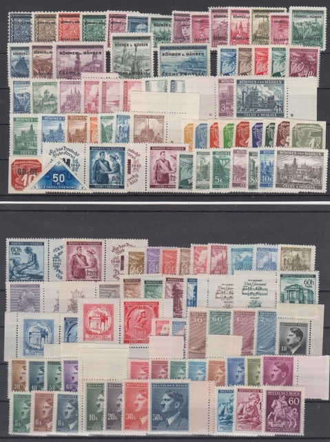 Böhmen und Mähren, Sammlung ohne Z1, postfrisch, Nr. 1-19 geprüft Gilbert