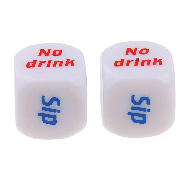 2Pcs Six Sided  Creative  Drinking Decider for Party Drink Props Toy