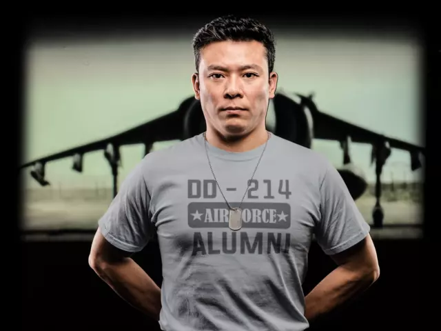 Military DD214 120 AIR FORCE T Shirt - any Color any Size