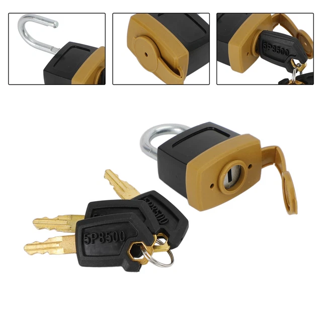1Pcs Lucchetto Lucchetto Con/3 Chiavi Per Caterpillar (CAT) 5P8500 246-2641 ZA