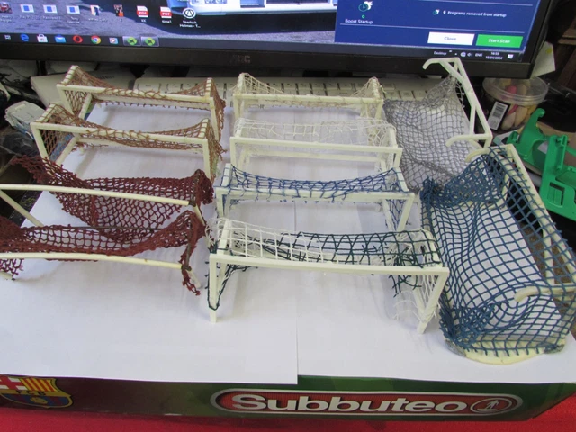 JOBLOT OF 7 Goalposts And Nets Plus Spares For Subbuteo Spares Or ...