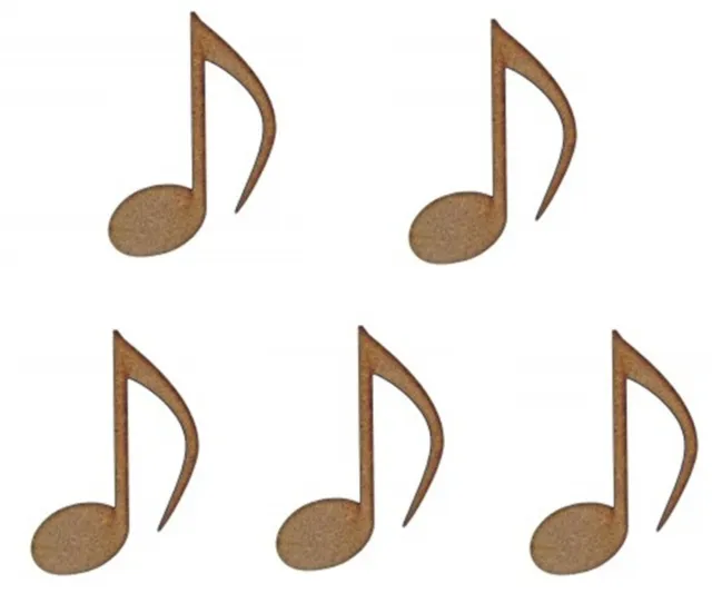 MDF Wooden Music Notes Shape Laser Cut 3mm Wood Music Note Shapes Craft Designs