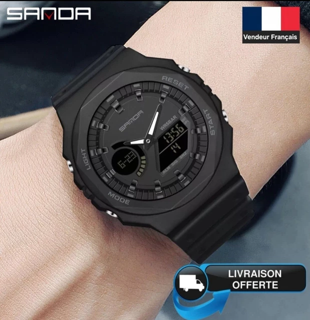 Montre Sport Inter FC - Cadran Noir, Bracelet Milan Acier, Quartz Japonais